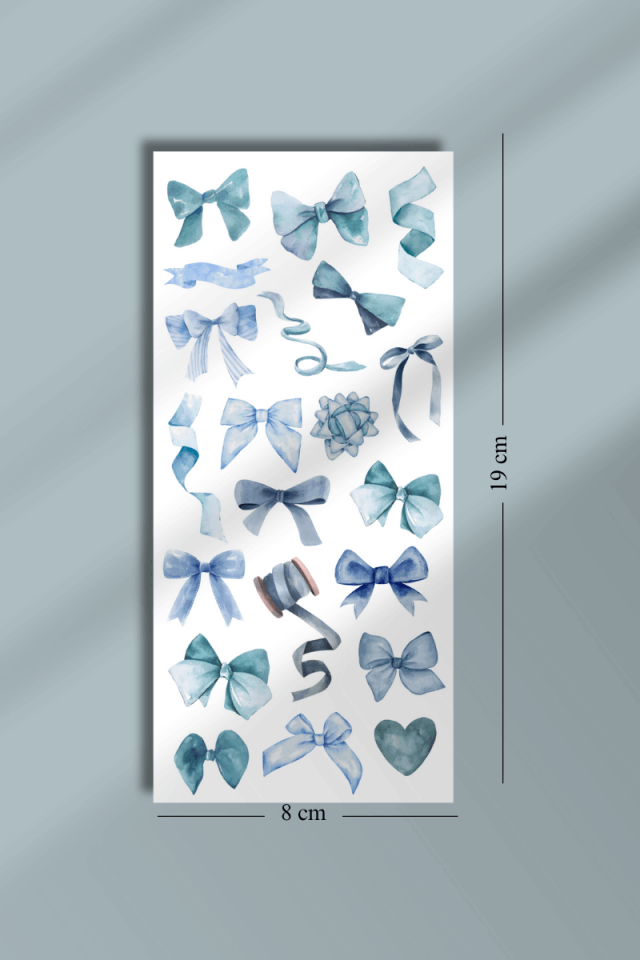3'lü Kurdele Temalı Sticker Seti