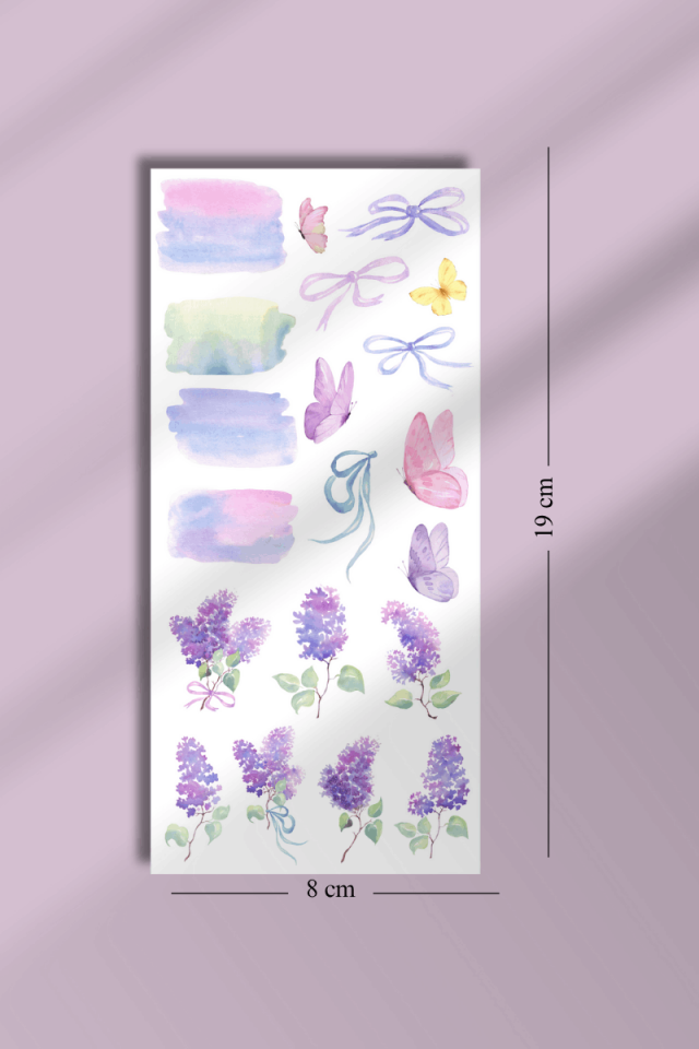 3'lü Kurdele Temalı Sticker Seti