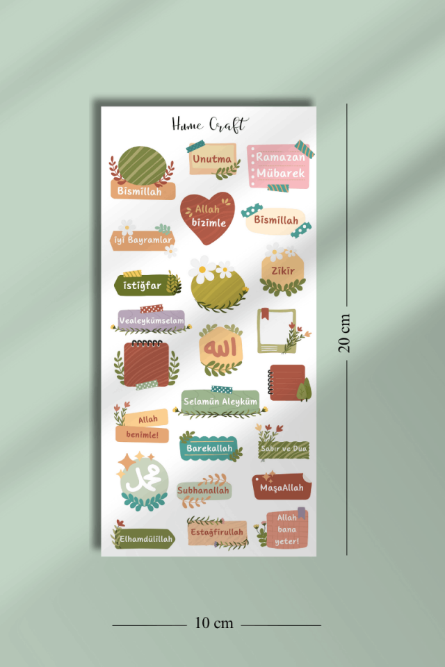 6'lı Islami Temalı Sticker Seti