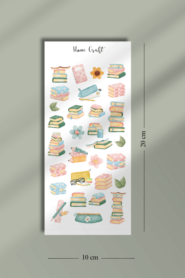 3'lü Kitap / Çiçek / Arı Temalı Soft Sticker Seti