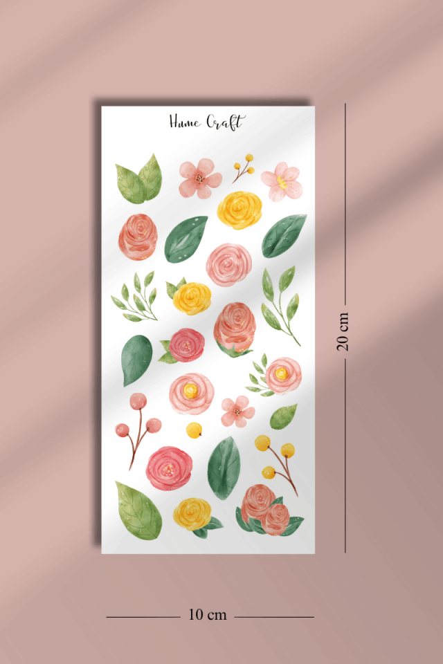 3'lü Kitap / Çiçek / Arı Temalı Soft Sticker Seti