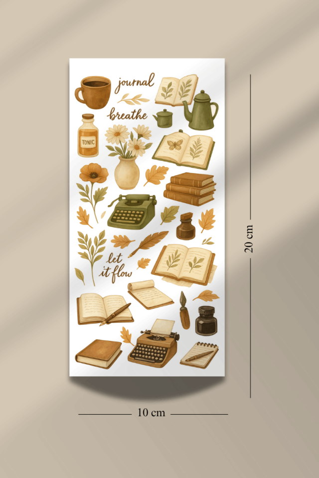 3'lü Cozy Kitap Temalı Sticker Seti