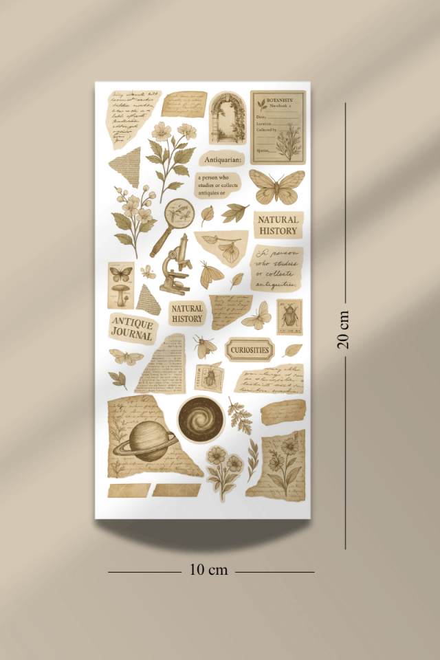 6'lı Vintage Temalı Sticker Seti