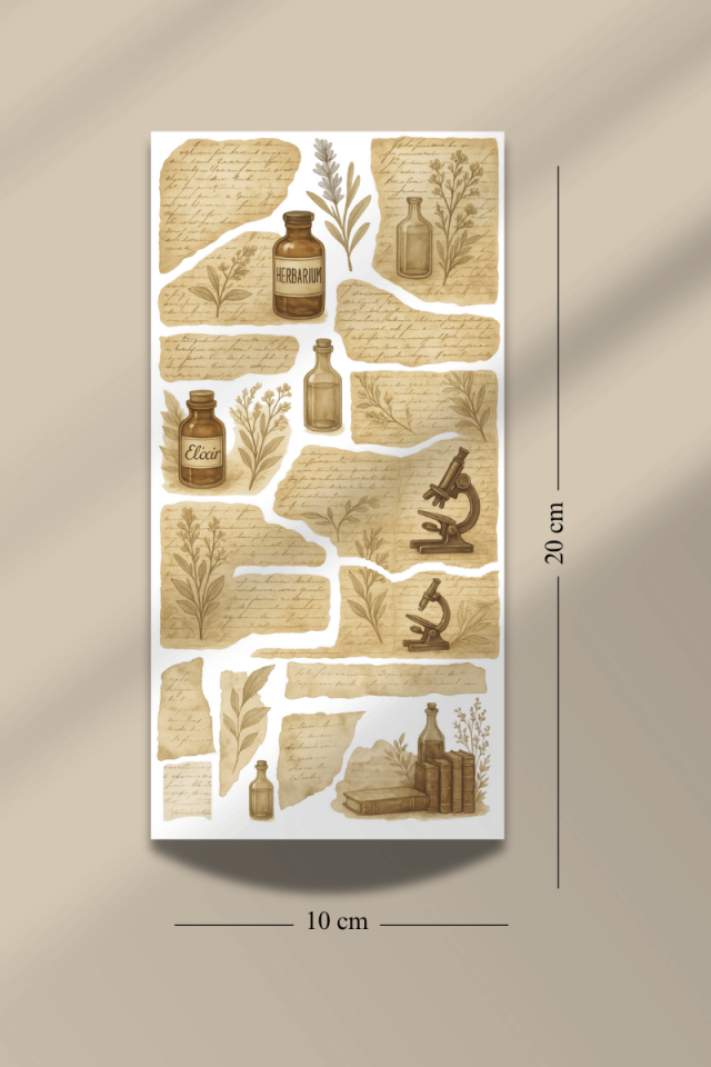 6'lı Vintage Temalı Sticker Seti