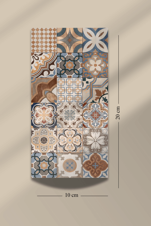 6'lı Etnik Desen Temalı Sticker Seti
