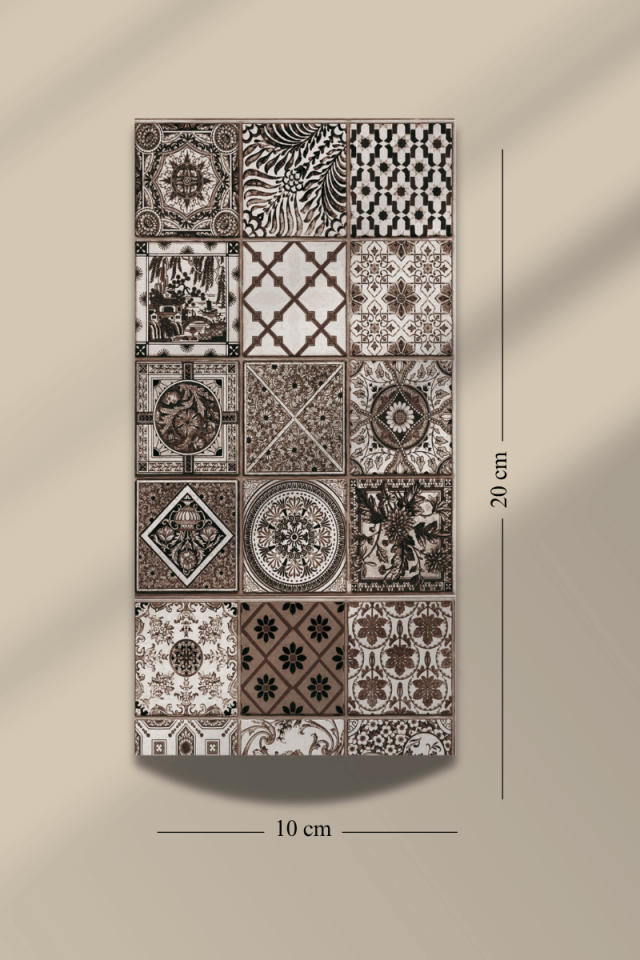 6'lı Etnik Desen Temalı Sticker Seti