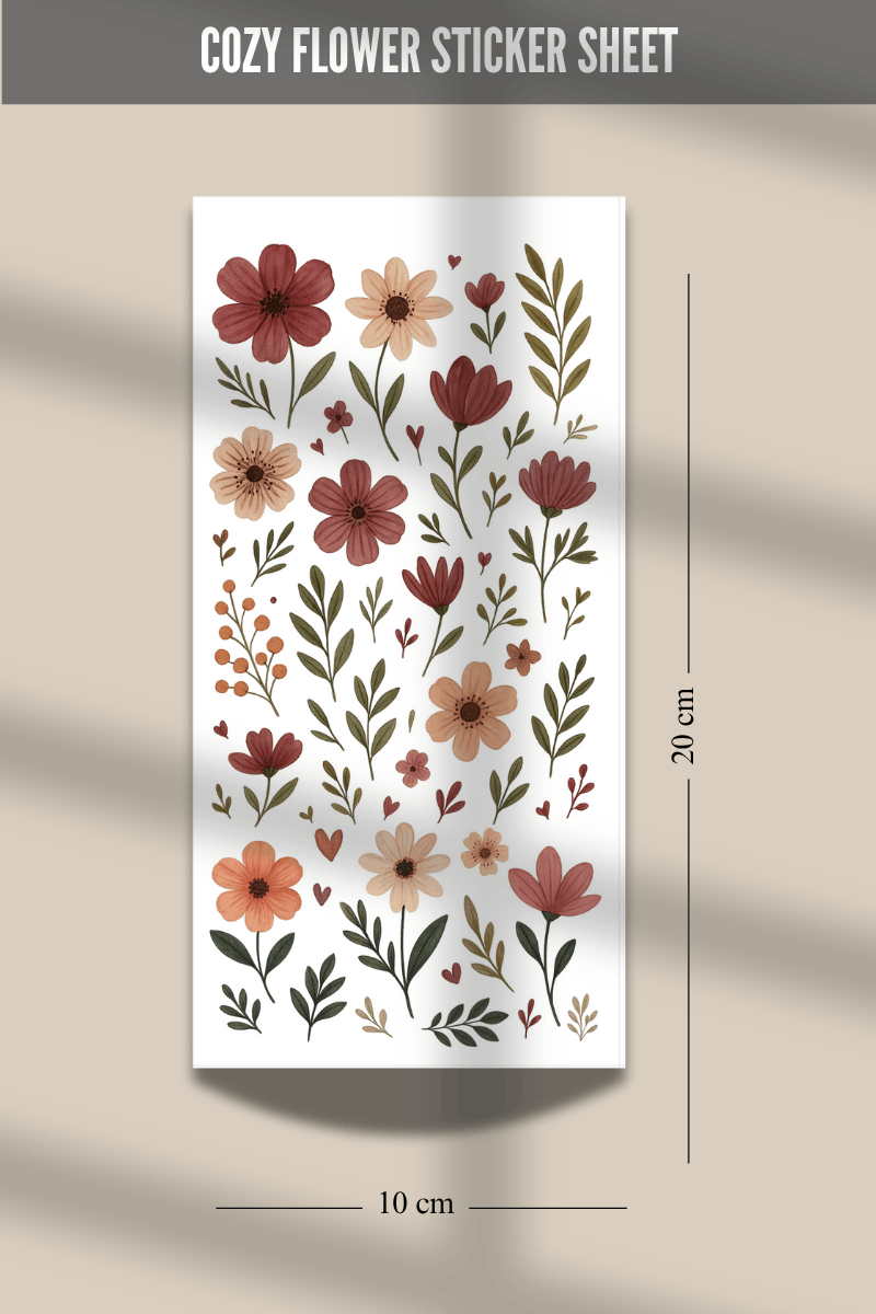 Cozy Flower Sticker Seti
