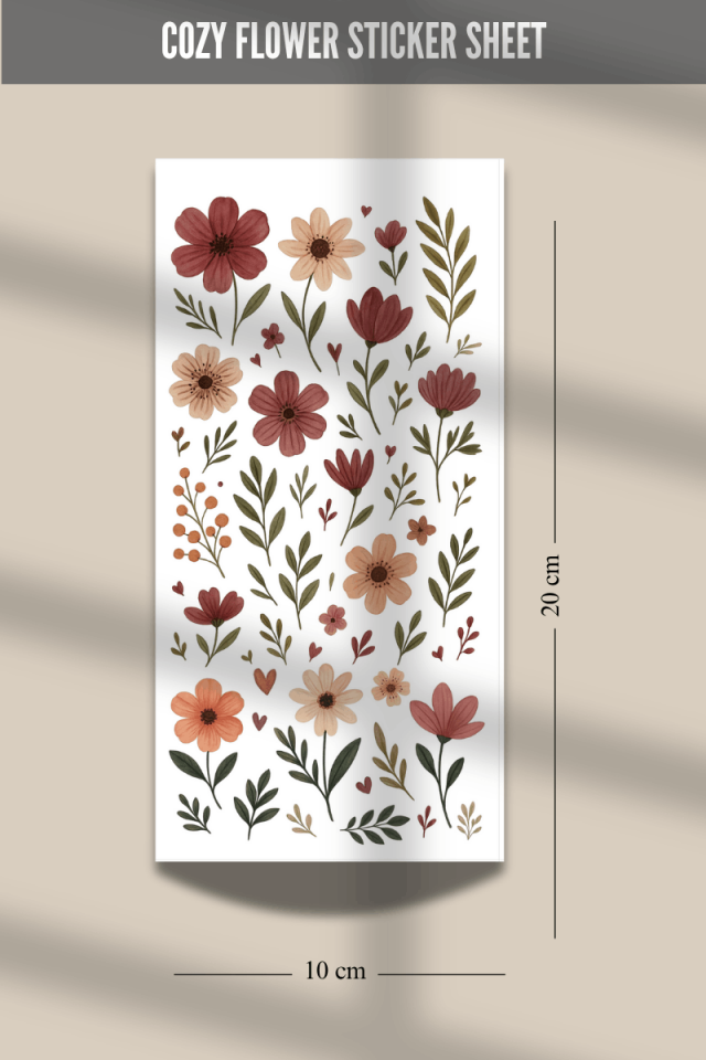 Cozy Flower Sticker Seti