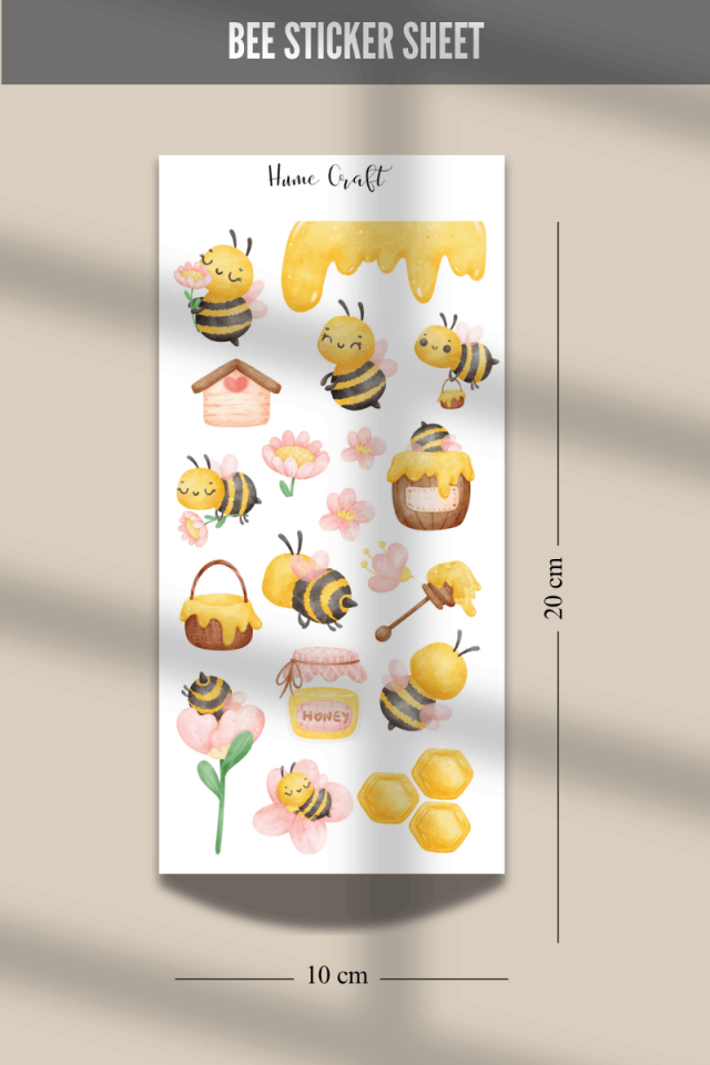Sevimli Arı Temalı Sticker Seti
