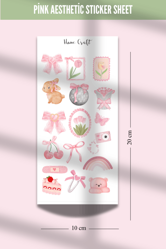 Pink Aesthetic Sticker Seti
