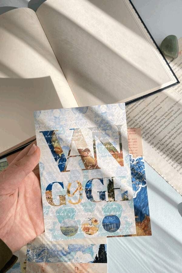 Van Gogh Temalı Scrapbook Kâğıt Seti