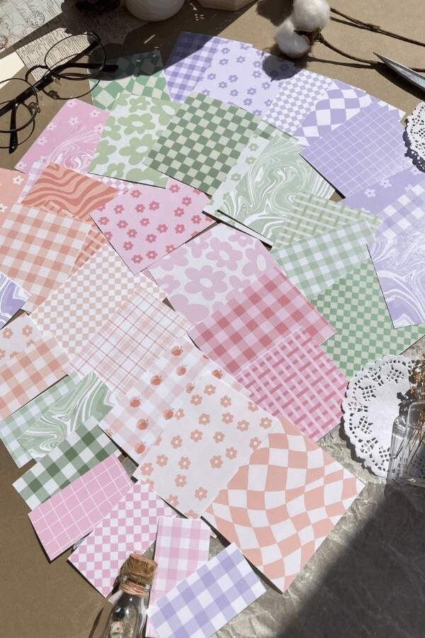 Soft Renkli Scrapbook Kağıtları