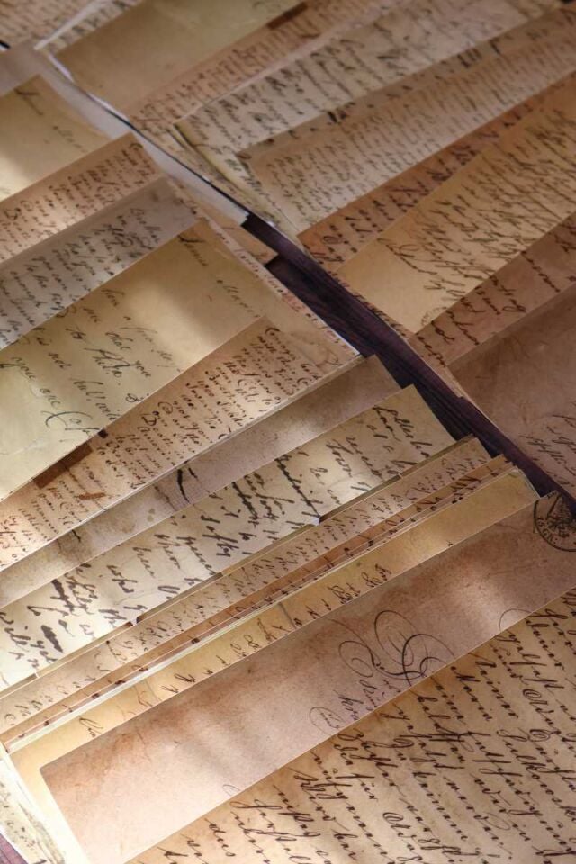 Vintage El Yazısı Metup Temalı Scrapbook Kağıt Seti 50'li