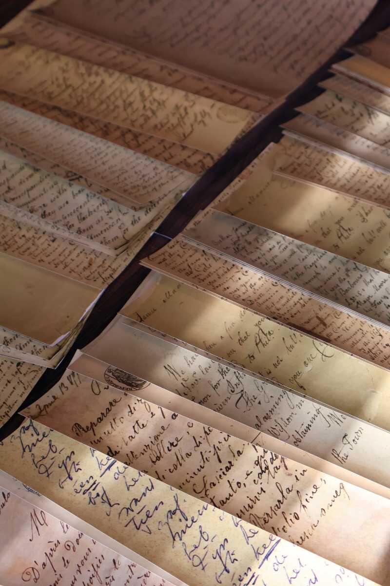Vintage El Yazısı Metup Temalı Scrapbook Kağıt Seti 50'li