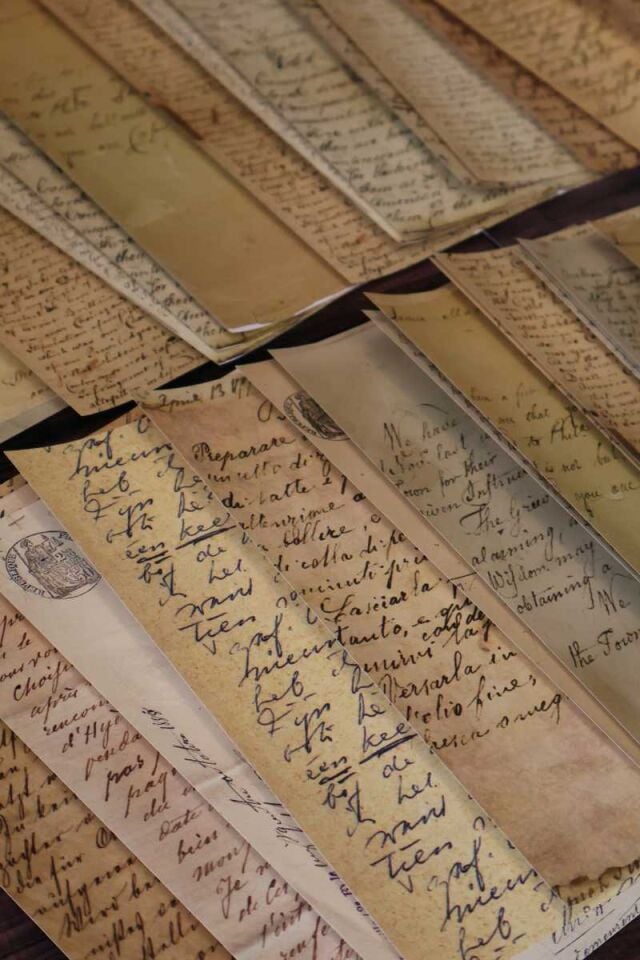 Vintage El Yazısı Metup Temalı Scrapbook Kağıt Seti 50'li