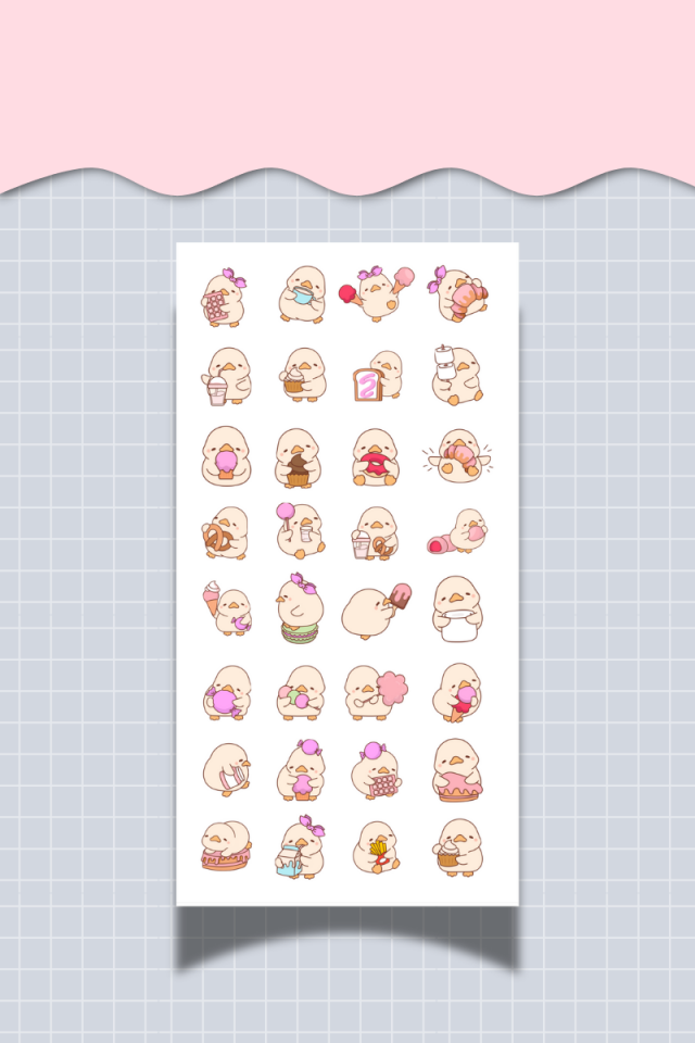 3’lü Mood Sticker Seti – 10x20 cm – Sevimli Karakter Çıkartma Sayfaları (Ajanda, Bullet Journal)