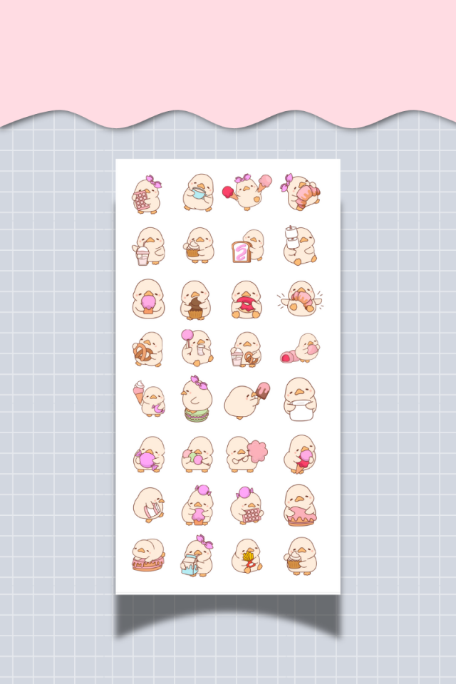 3’lü Mood Sticker Seti – 10x20 cm – Sevimli Karakter Çıkartma Sayfaları (Ajanda, Bullet Journal)