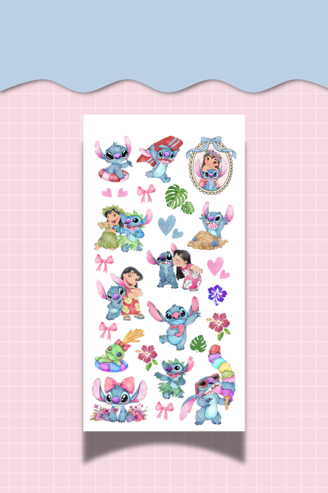 3’lü Stitch Sticker Seti – Sevimli Karakter Temalı Dekoratif Etiketler – (Ajanda, Bullet Journal)