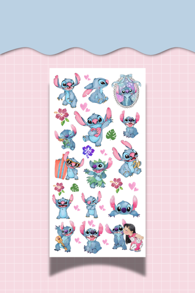 3’lü Stitch Sticker Seti – Sevimli Karakter Temalı Dekoratif Etiketler – (Ajanda, Bullet Journal)