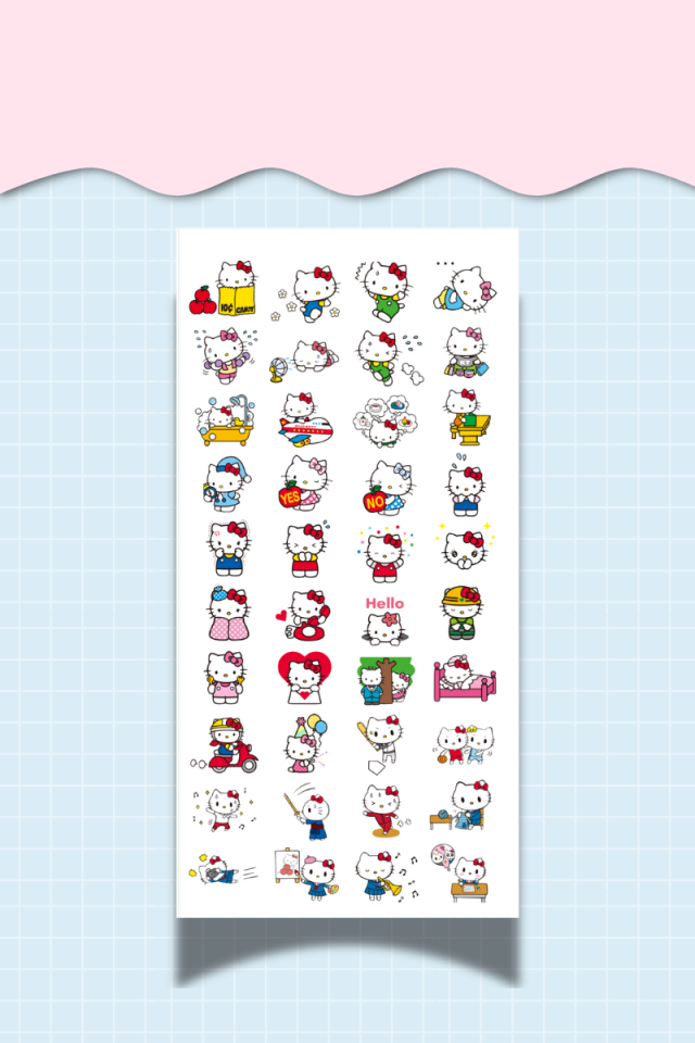 3’lü Sanrio Sticker Seti – Hello Kitty, My Melody, Kuromi – (Ajanda, Defter, Bullet Journal)