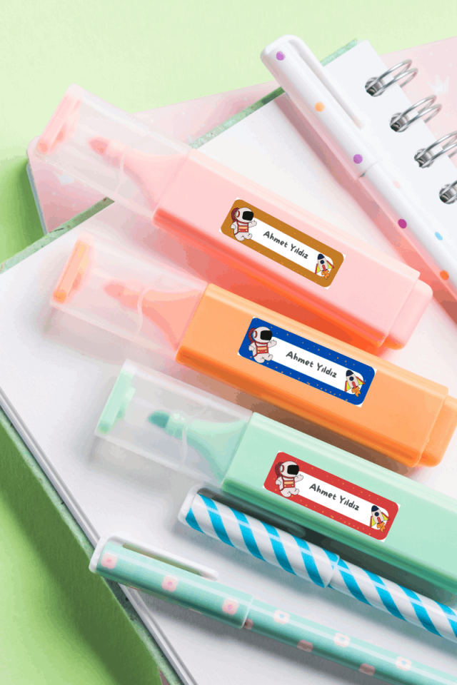 182 Adet Okul Etiketi Kalem Defter Etiketi Marvel / Minecraft Temalı İsme Özel Etiket