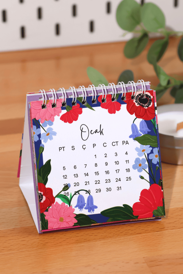 2026 Yılı Spiralli Masa Takvimi